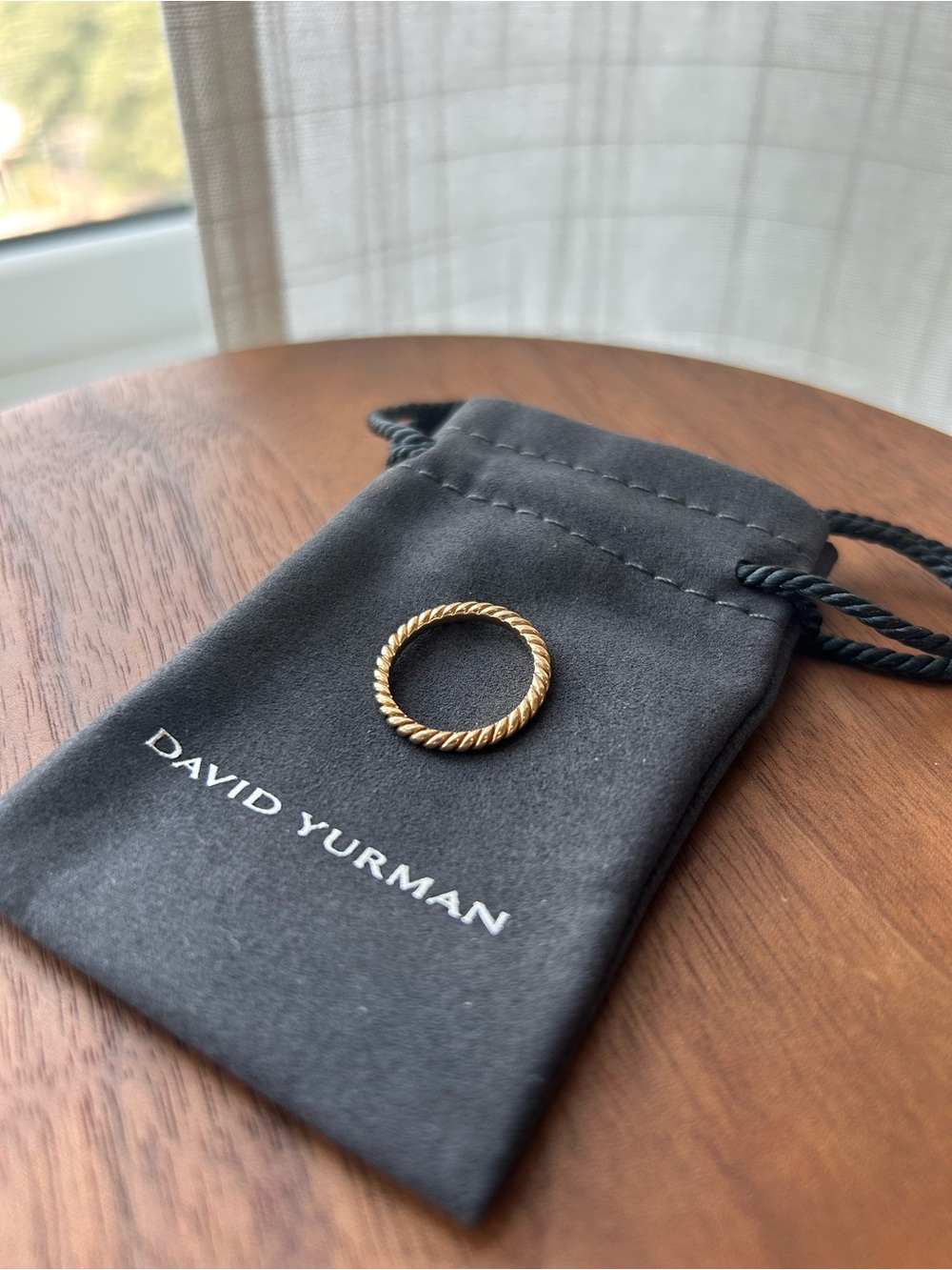 David Yurman 2mm Cable Band Ring 18K - Picture 4 of 7